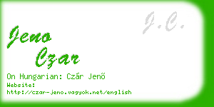 jeno czar business card