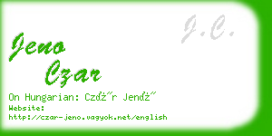 jeno czar business card
